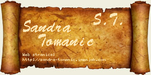 Sandra Tomanić vizit kartica
